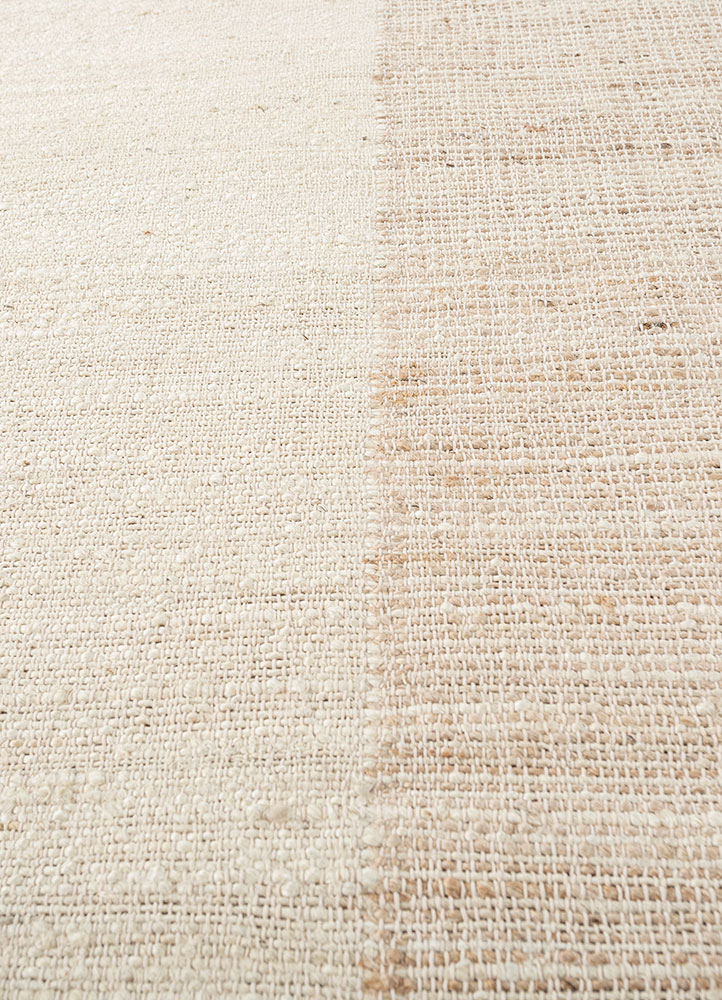 arfa_nat_nat ivory jute and hemp flat weaves Rug - CloseUp