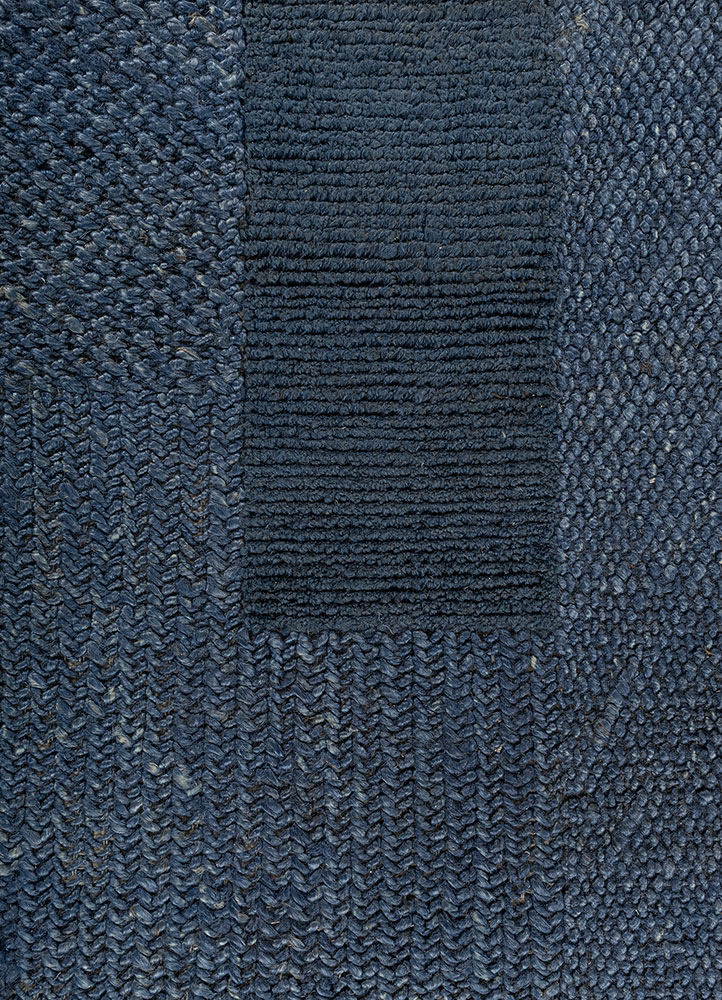 nomadic threads blue jute and hemp flat weaves Rug - CloseUp