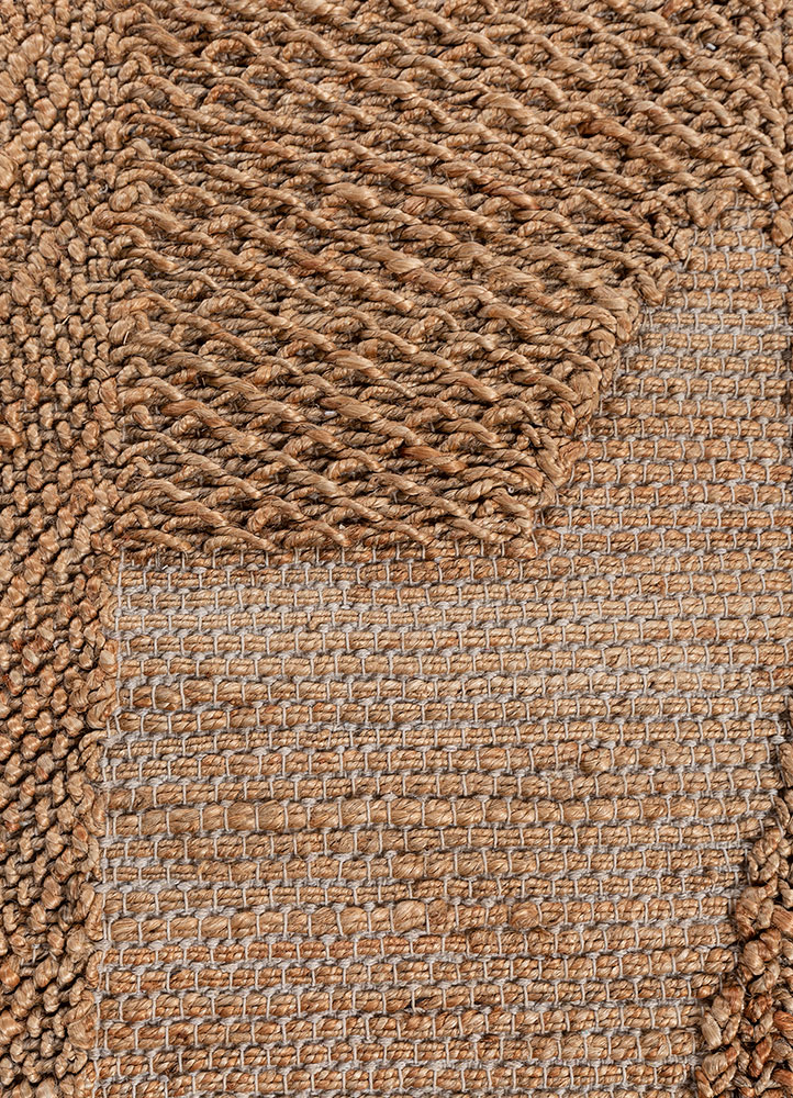nomadic threads beige and brown jute and hemp flat weaves Rug - CloseUp
