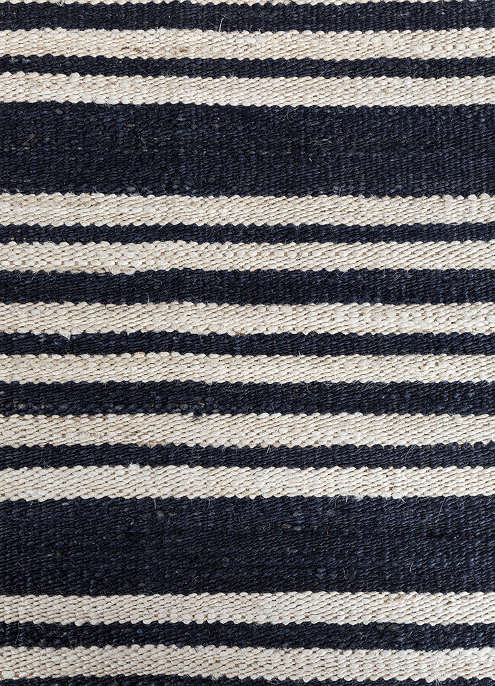 nomadic threads grey and black jute and hemp flat weaves Rug - CloseUp