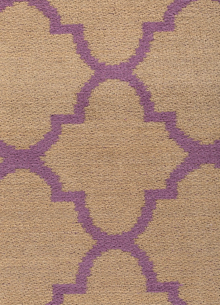 indusbar pink and purple polyester flat weaves Rug - CloseUp