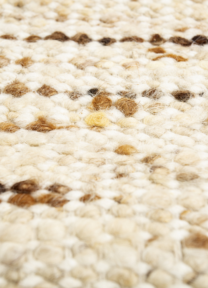 abrash beige and brown wool flat weaves Rug - CloseUp