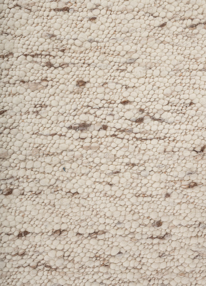 abrash ivory wool flat weaves Rug - CloseUp