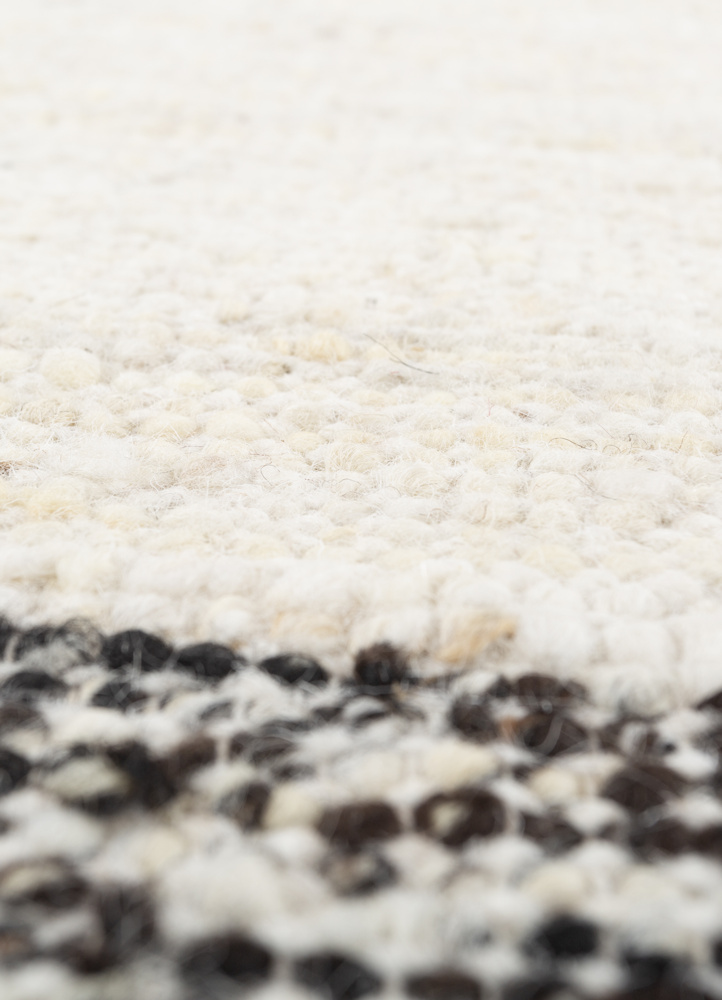 abrash ivory wool flat weaves Rug - CloseUp