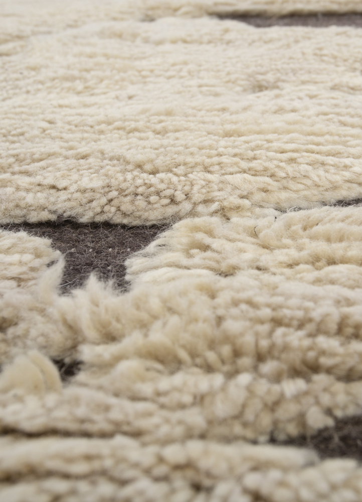 indusbar ivory wool flat weaves Rug - CloseUp
