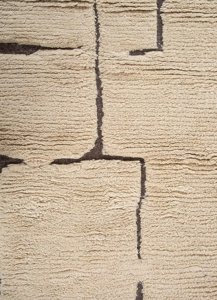 indusbar ivory wool flat weaves Rug - CloseUp