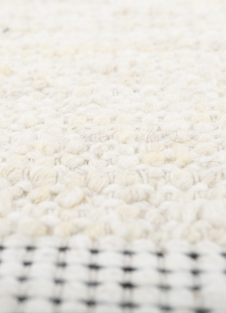 abrash ivory wool flat weaves Rug - CloseUp