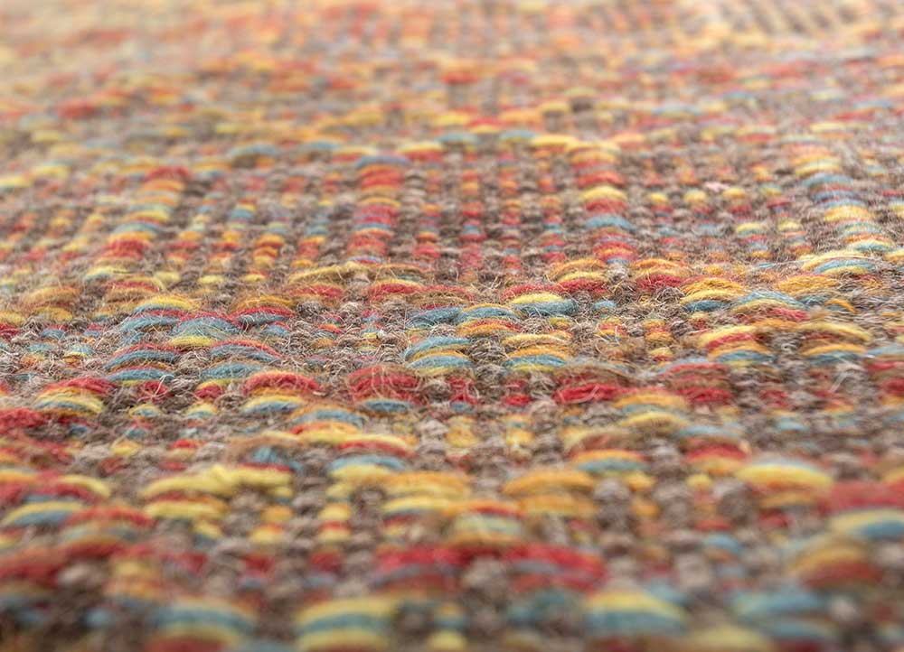 indusbar gold wool flat weaves Rug - CloseUp