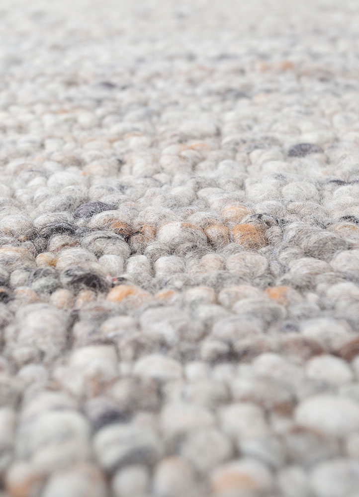 saga blue wool hand loom Rug - CloseUp
