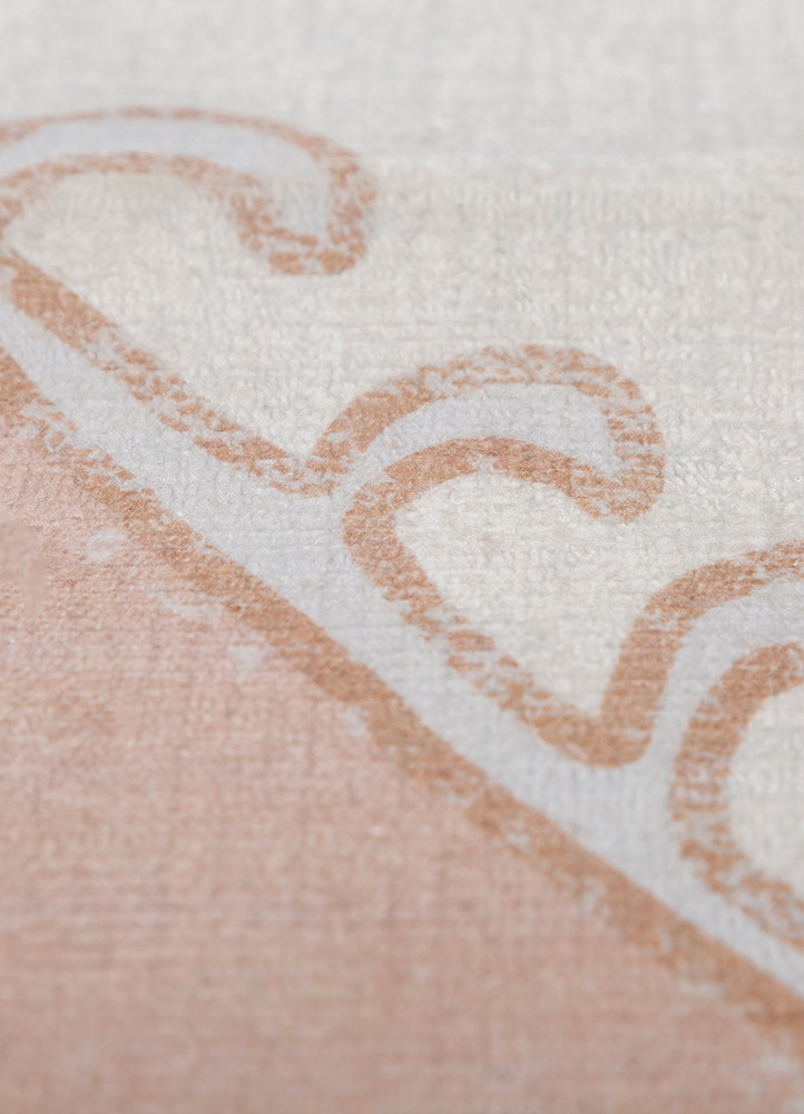 saga beige and brown polyester hand loom Rug - CloseUp