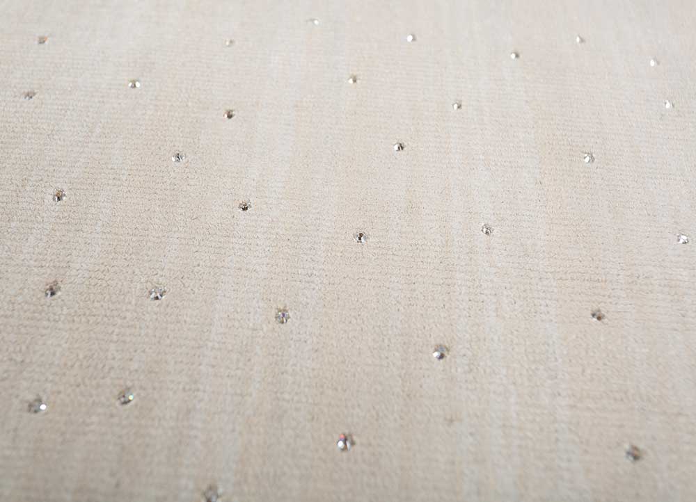 basis beige and brown viscose hand loom Rug - CloseUp