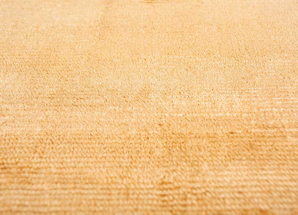 basis red and orange viscose hand loom Rug - CloseUp