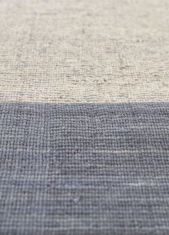 tesoro beige and brown wool hand loom Rug - CloseUp