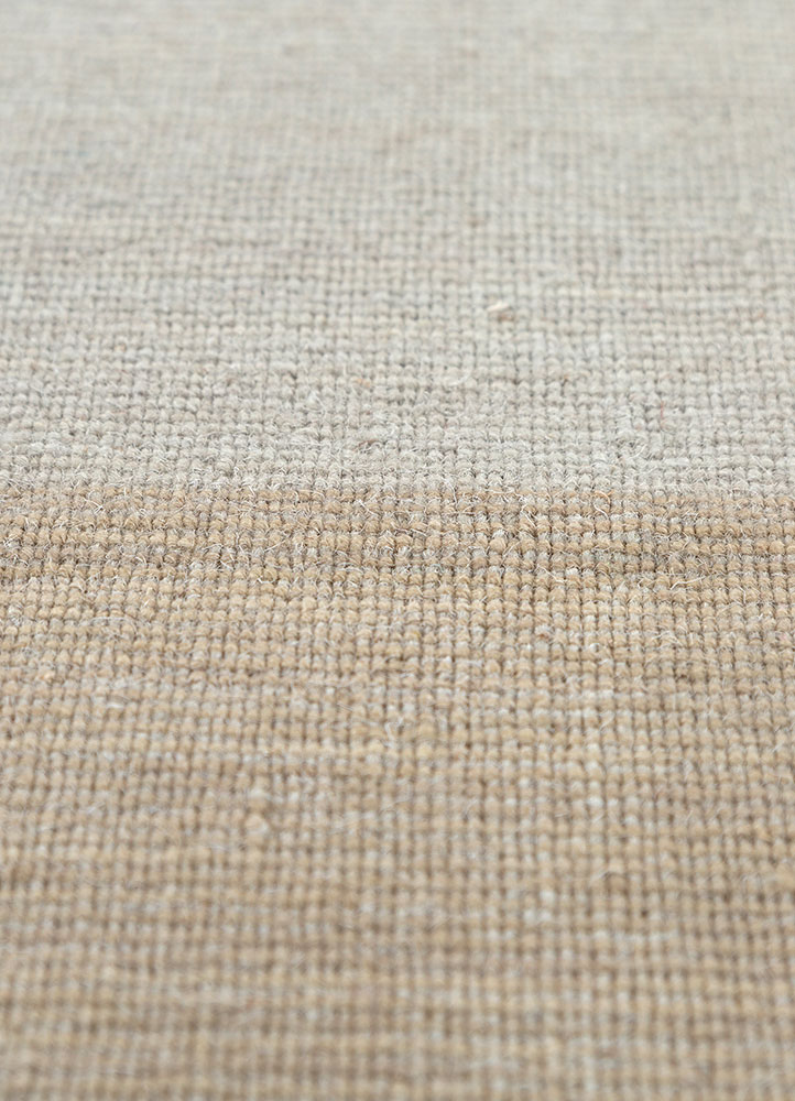 tesoro beige and brown wool hand loom Rug - CloseUp