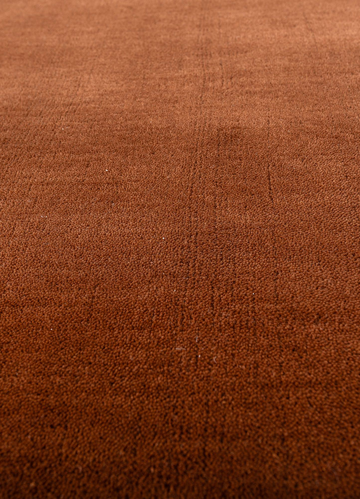 tesoro red and orange wool hand loom Rug - CloseUp