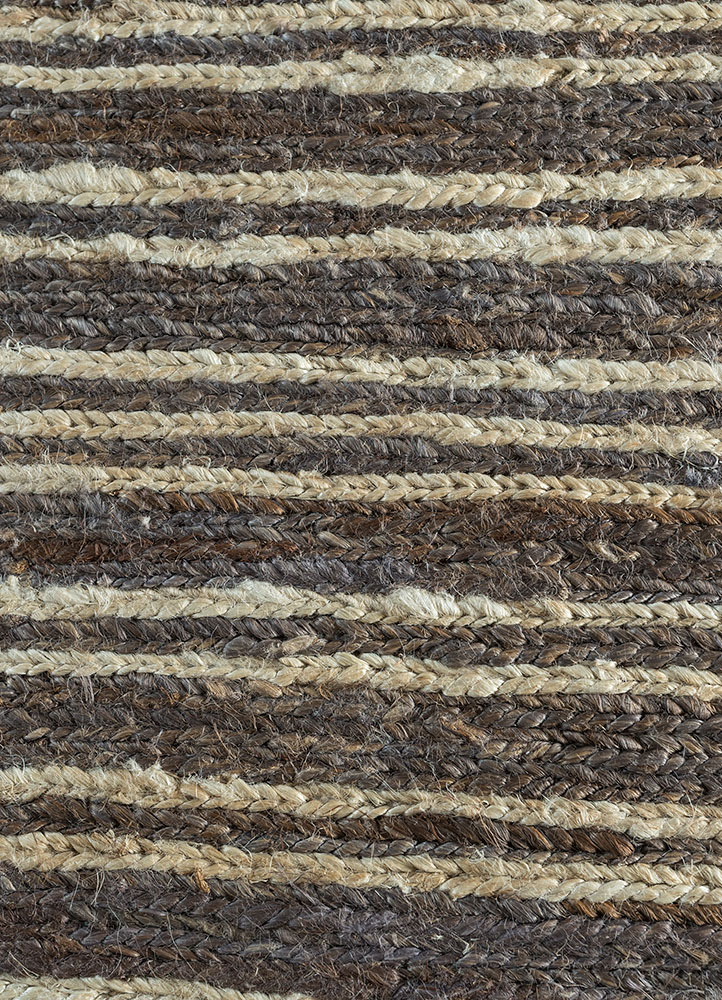hula blue jute and hemp hand knotted Rug - CloseUp