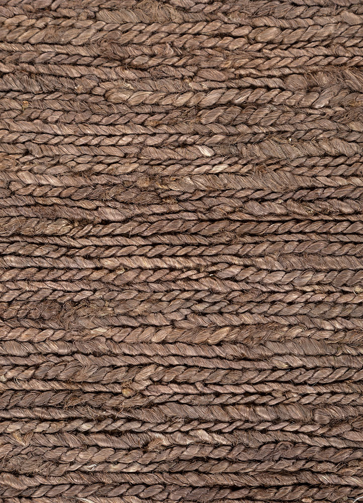 hula grey and black jute and hemp hand knotted Rug - CloseUp