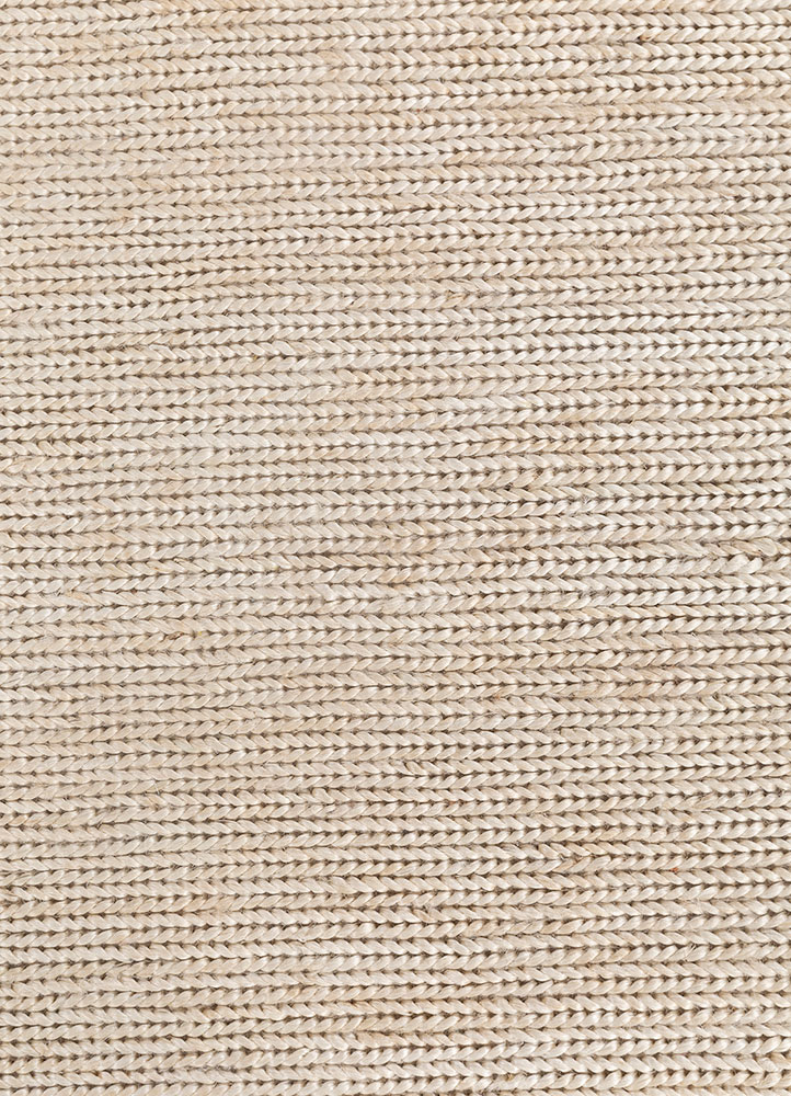 hula beige and brown jute and hemp hand knotted Rug - CloseUp