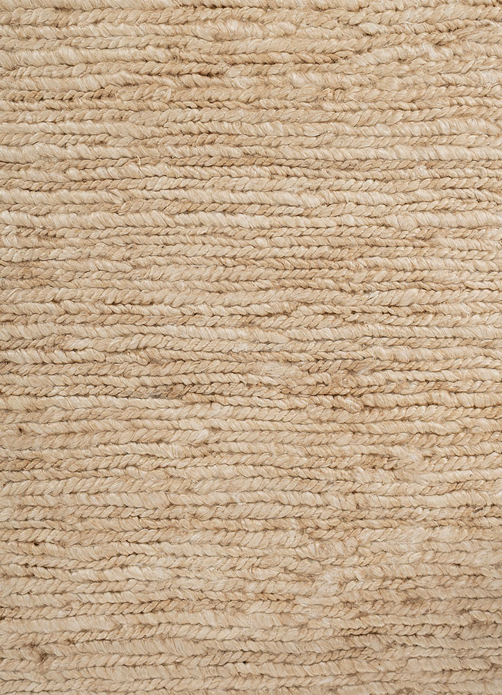 hula beige and brown jute and hemp hand knotted Rug - CloseUp