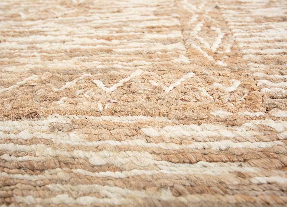 hula grey and black jute and hemp hand knotted Rug - CloseUp