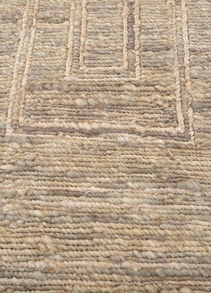 thyme blue jute and hemp hand knotted Rug - CloseUp