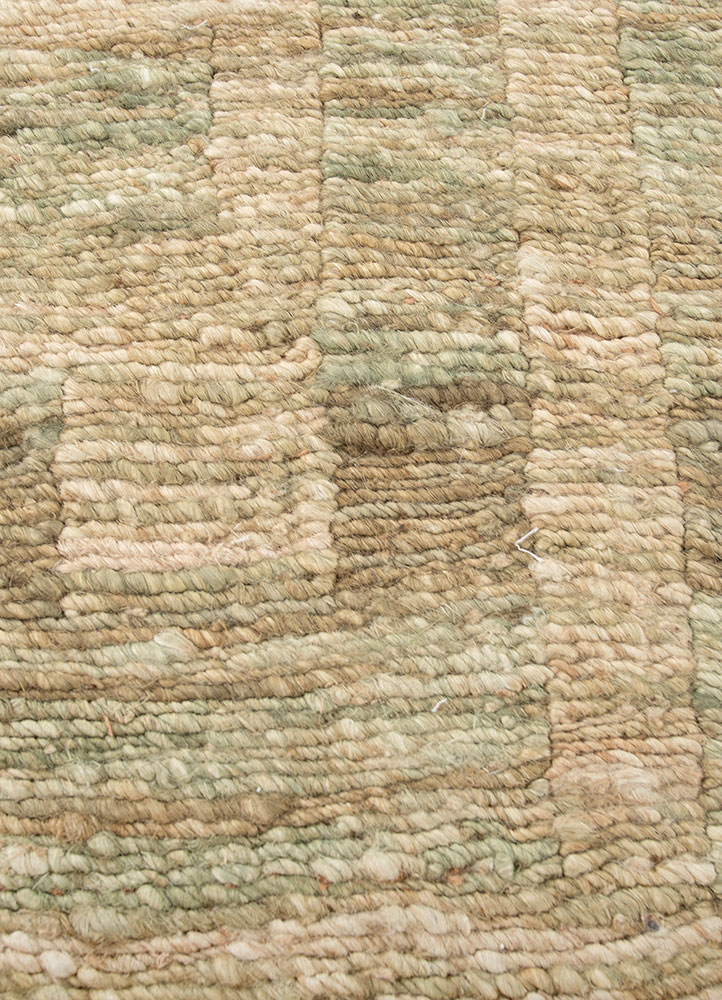 hula green jute and hemp hand knotted Rug - CloseUp