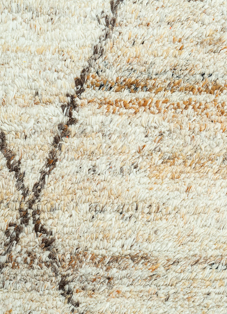zuri ivory polyester hand knotted Rug - CloseUp