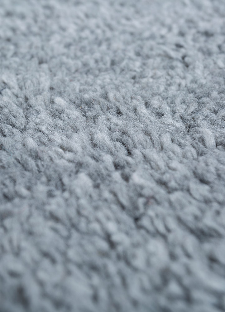 manifest grey and black polyester hand knotted Rug - CloseUp