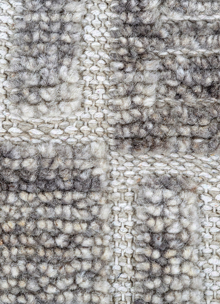 manifest beige and brown wool hand knotted Rug - CloseUp