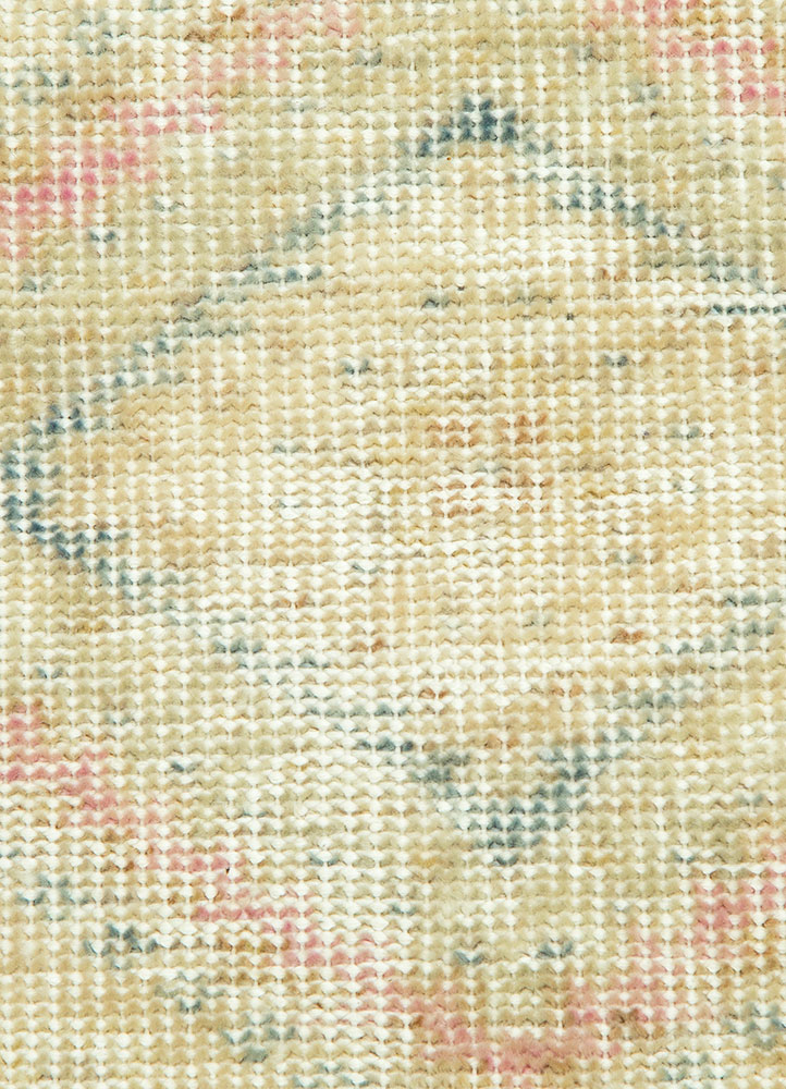 erbe beige and brown wool hand knotted Rug - CloseUp