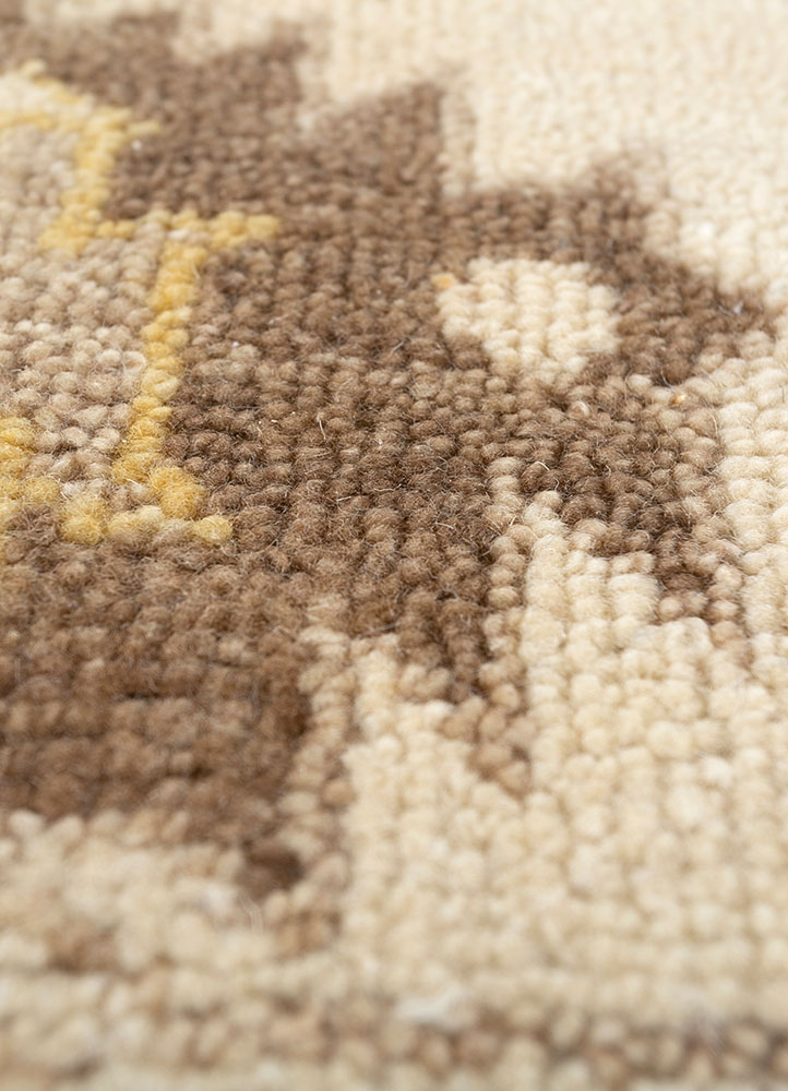 cyanna blue wool hand knotted Rug - CloseUp