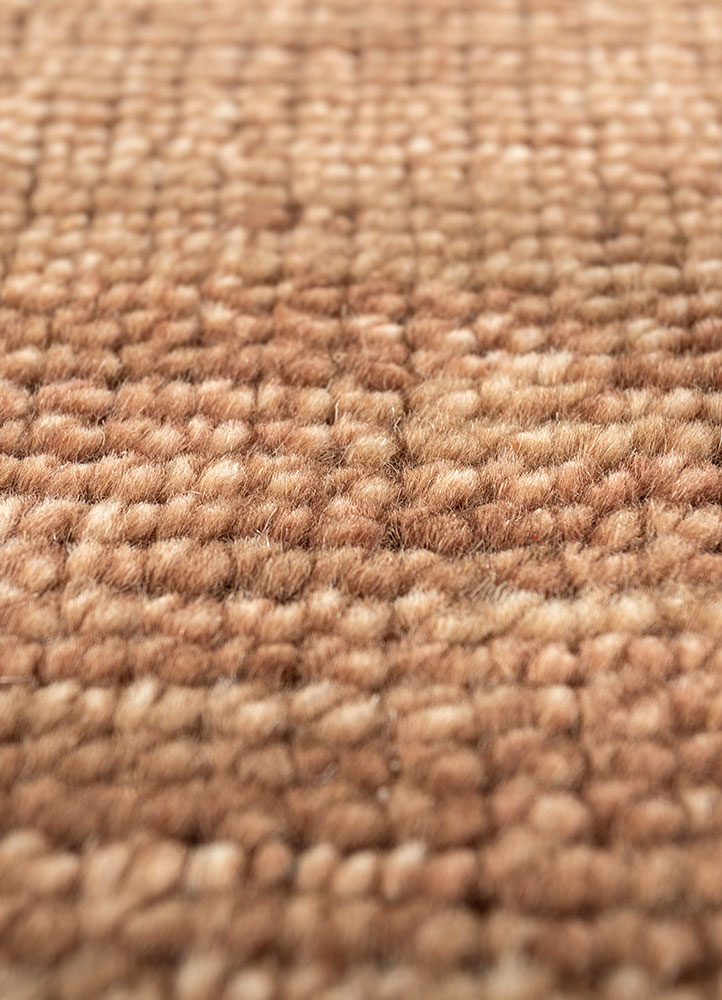 manifest beige and brown wool hand knotted Rug - CloseUp
