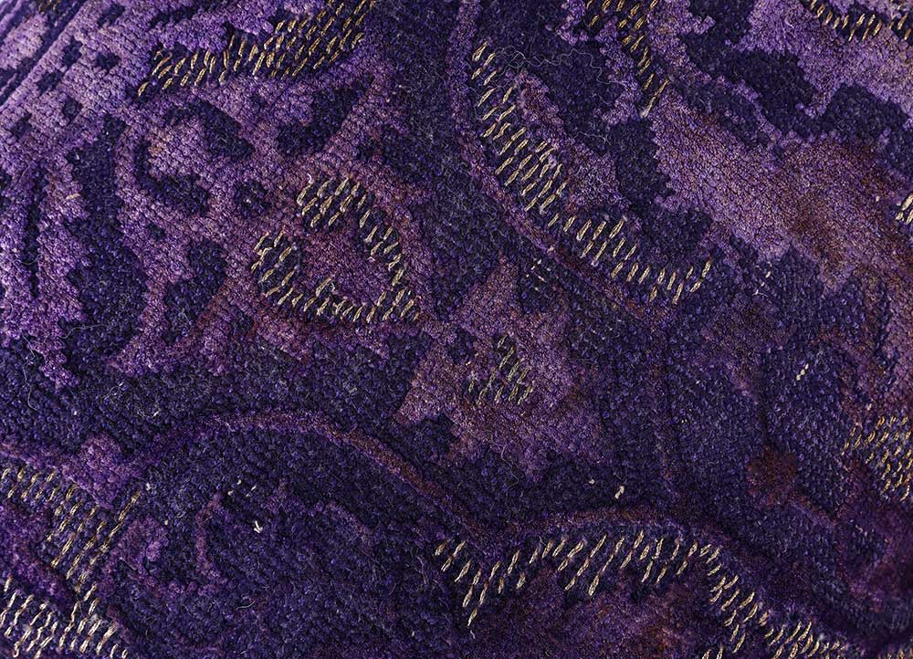 cushion pink and purple wool and silk cushion cover Home Textile - CloseUp