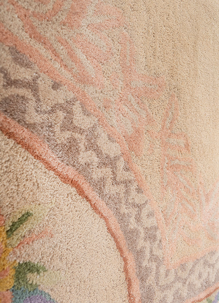kora ivory viscose hand tufted Rug - CloseUp