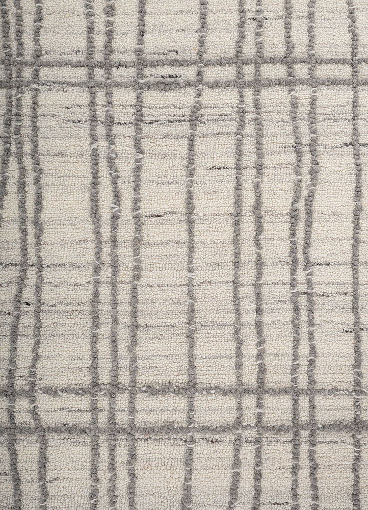 aprezo ivory wool hand tufted Rug - CloseUp