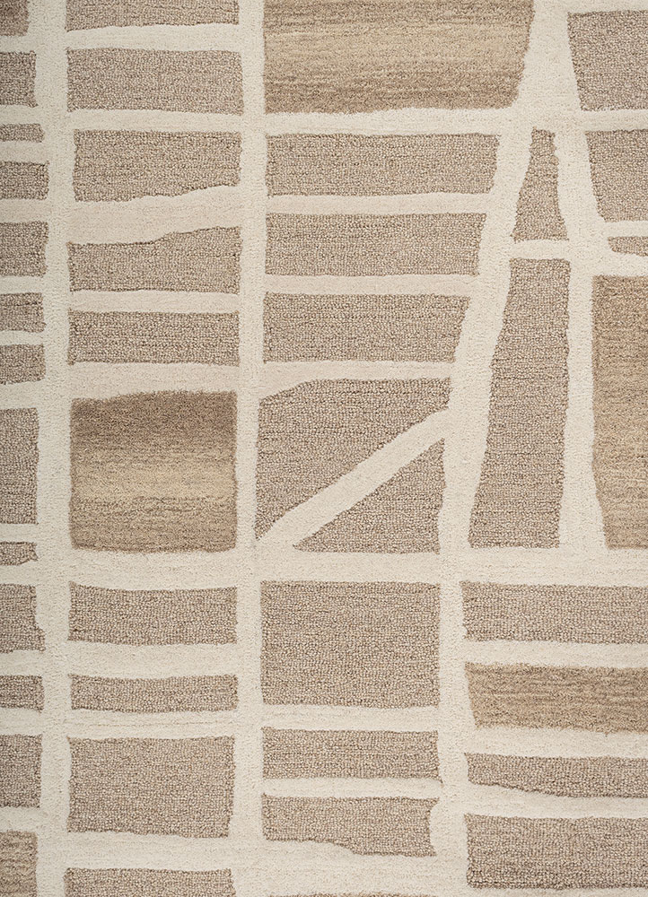aprezo ivory wool hand tufted Rug - CloseUp