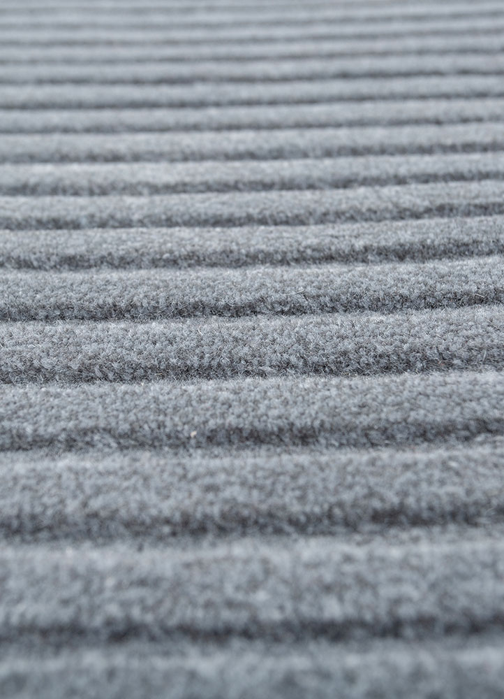 cera blue wool and viscose hand tufted Rug - CloseUp