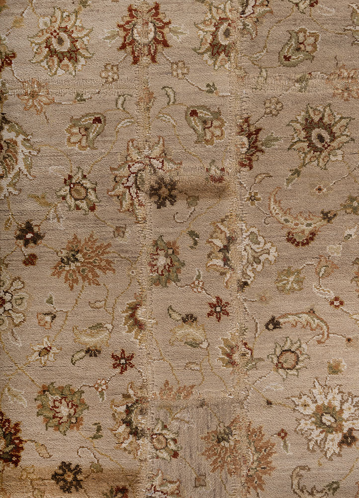 provenance ivory wool hand knotted Rug - CloseUp
