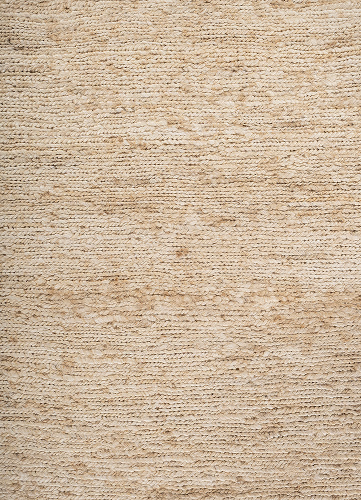 hula beige and brown jute and hemp hand knotted Rug - CloseUp
