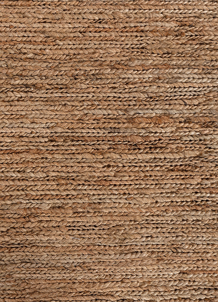 hula beige and brown jute and hemp hand knotted Rug - CloseUp