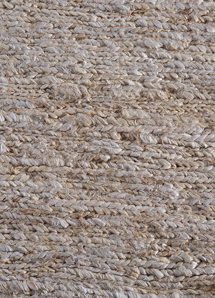 hula grey and black jute and hemp hand knotted Rug - CloseUp