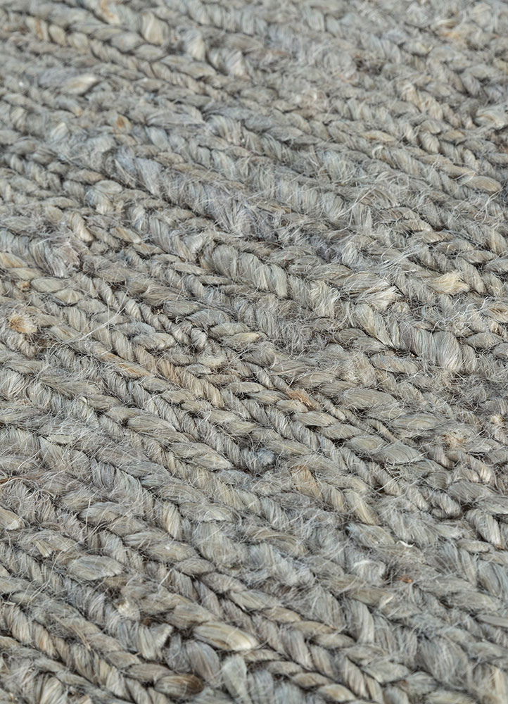 hula blue jute and hemp hand knotted Rug - CloseUp