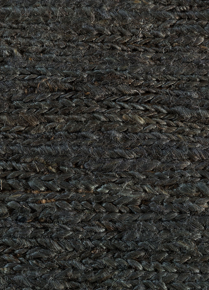 hula blue jute and hemp hand knotted Rug - CloseUp