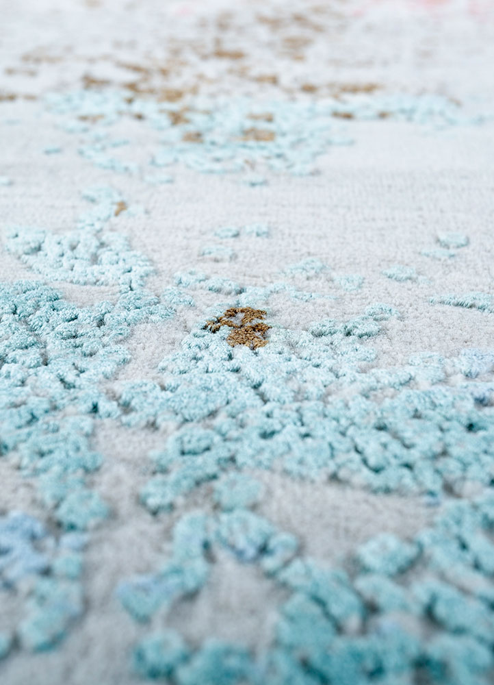 free verse by kavi multi wool and silk hand knotted Rug - CloseUp