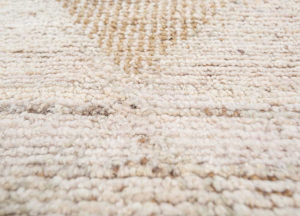 manifest ivory afghan wool hand knotted Rug - CloseUp