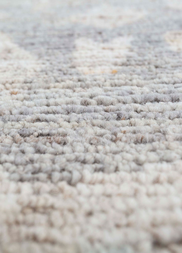 manifest grey and black afghan wool hand knotted Rug - CloseUp