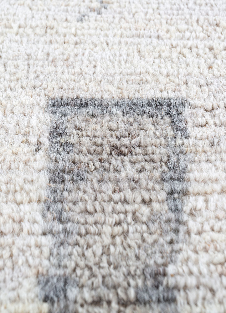 manifest ivory afghan wool hand knotted Rug - CloseUp