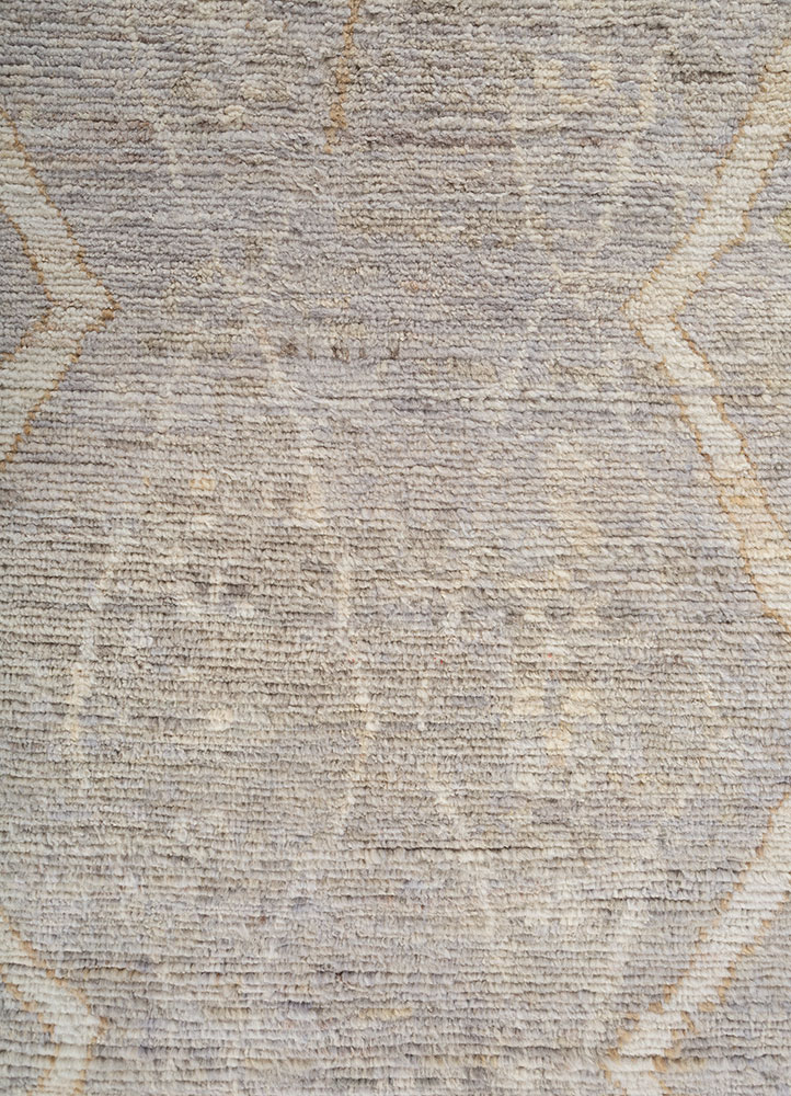 manifest grey and black afghan wool hand knotted Rug - CloseUp