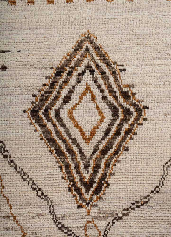 manifest ivory afghan wool hand knotted Rug - CloseUp