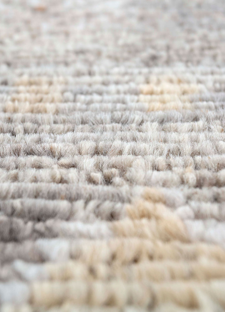 manifest blue afghan wool hand knotted Rug - CloseUp